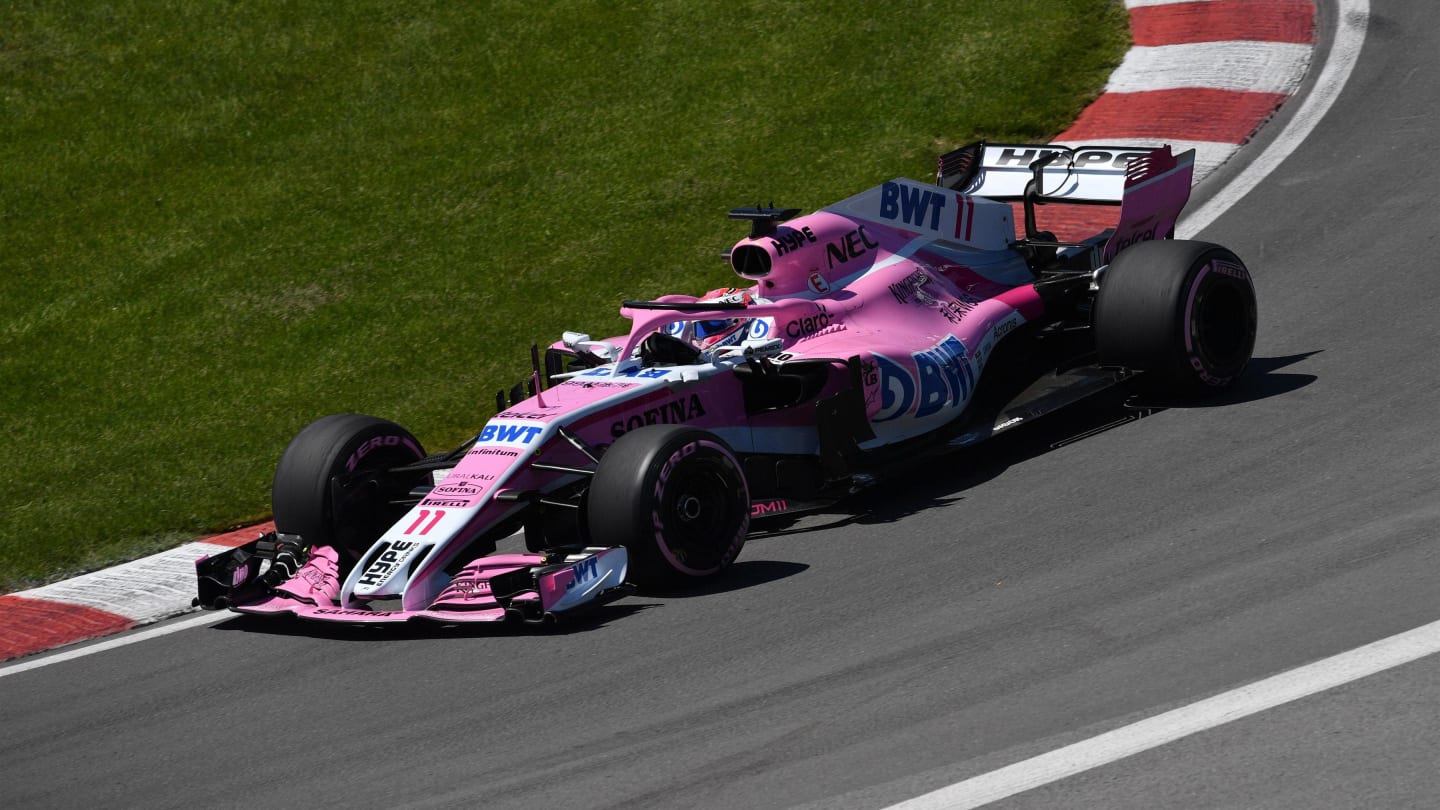 Sergio Perez (MEX) Force India VJM11 at Formula One World Championship, Rd7, Canadian Grand Prix, Qualifying, Montreal, Canada, Saturday 9 June 2018. © Jerry Andre/Sutton Images