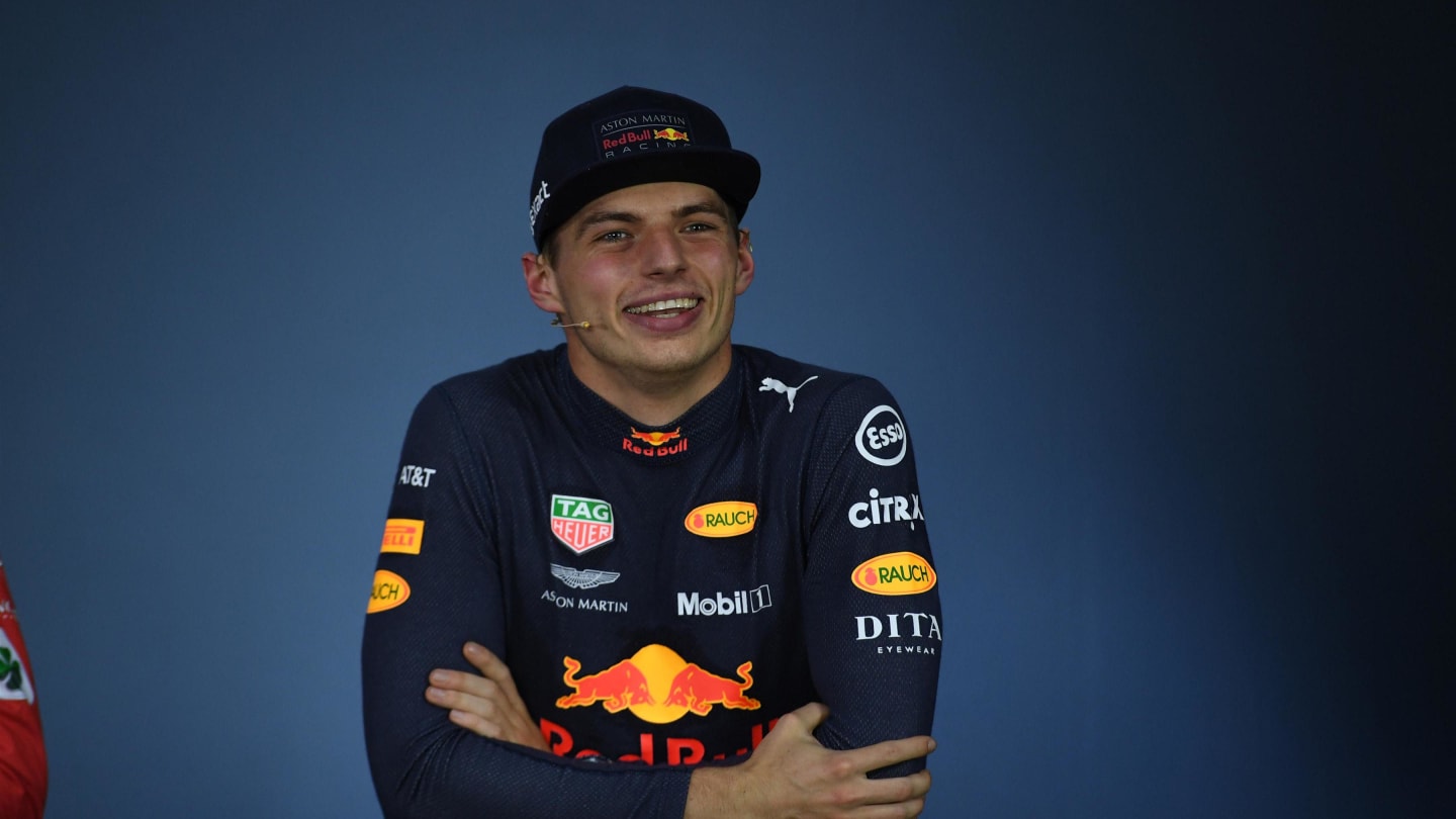 Max Verstappen (NED) Red Bull Racing in the Press Conference at Formula One World Championship,