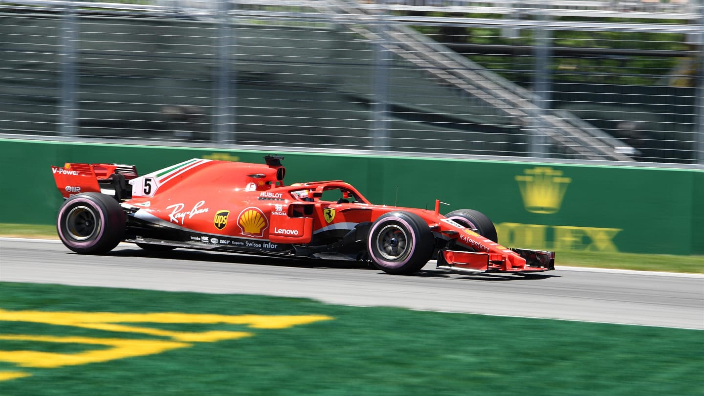 Sebastian Vettel (GER) Ferrari SF-71H at Formula One World Championship, Rd7, Canadian Grand Prix, Qualifying, Montreal, Canada, Saturday 9 June 2018. © Simon Galloway/Sutton Images