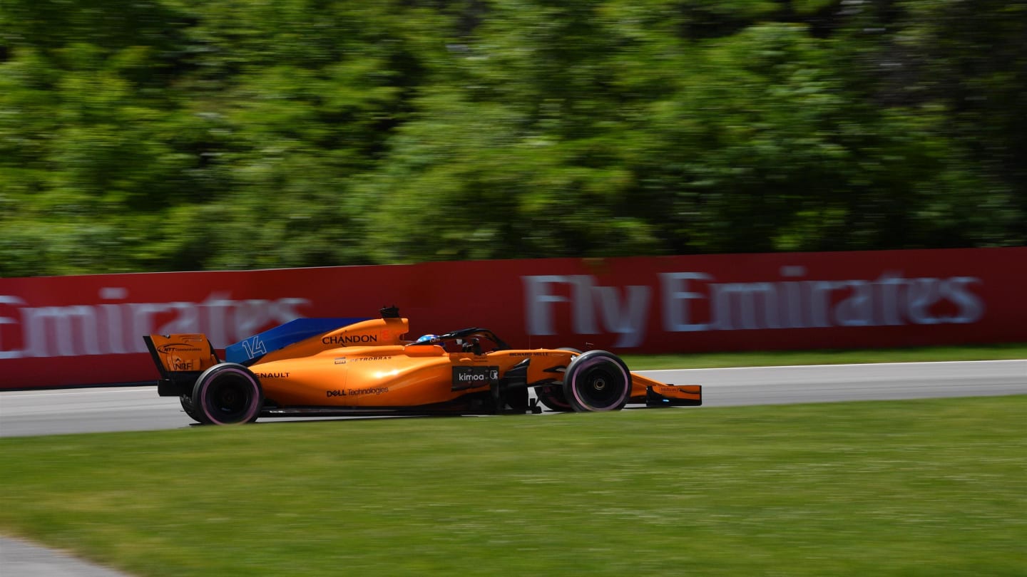 Fernando Alonso (ESP) McLaren MCL33 at Formula One World Championship, Rd7, Canadian Grand Prix, Qualifying, Montreal, Canada, Saturday 9 June 2018. © Jerry Andre/Sutton Images