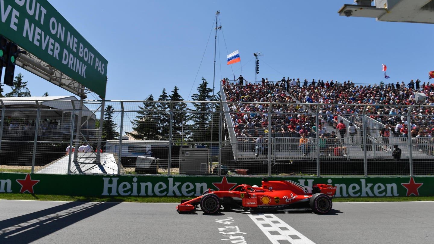 Sebastian Vettel (GER) Ferrari SF-71H at Formula One World Championship, Rd7, Canadian Grand Prix, Qualifying, Montreal, Canada, Saturday 9 June 2018. © Mark Sutton/Sutton Images