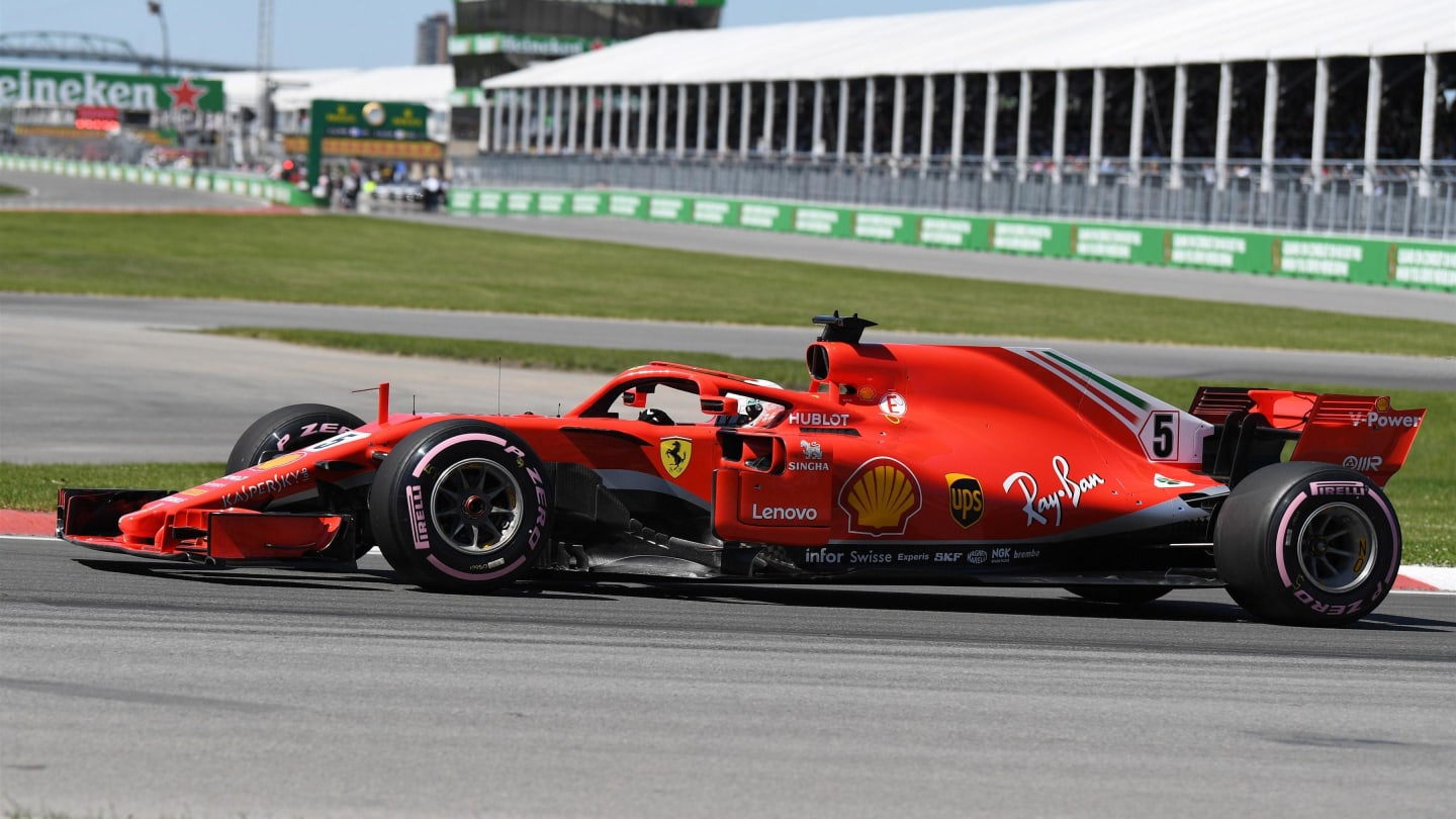 Sebastian Vettel (GER) Ferrari SF-71H at Formula One World Championship, Rd7, Canadian Grand Prix, Qualifying, Montreal, Canada, Saturday 9 June 2018. © Jerry Andre/Sutton Images