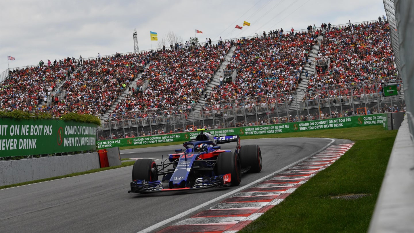Pierre Gasly (FRA) Scuderia Toro Rosso STR13 at Formula One World Championship, Rd7, Canadian Grand Prix, Race, Montreal, Canada, Sunday10 June 2018. © Jerry Andre/Sutton Images