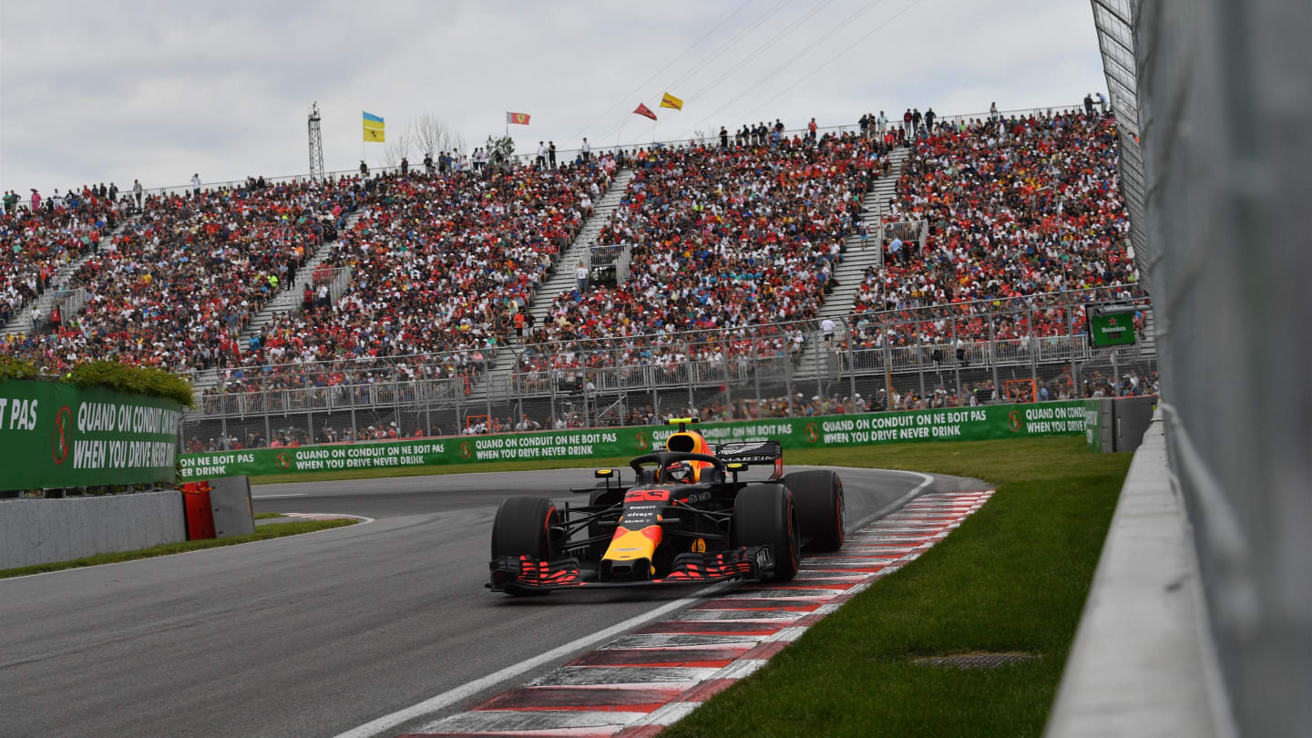 Max Verstappen (NED) Red Bull Racing RB14 at Formula One World Championship, Rd7, Canadian Grand