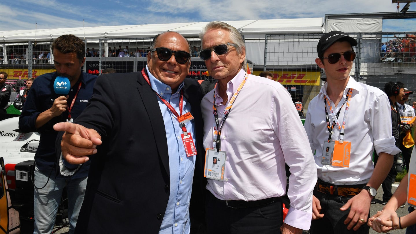 Antonio Perez Garibay (MEX) Father of Sergio Perez (MEX) and Michael Douglas (USA) on the grid at