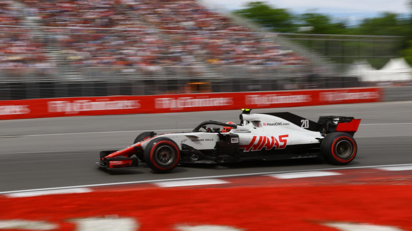 Kevin Magnussen (DEN) Haas VF-18 at Formula One World Championship, Rd7, Canadian Grand Prix, Race,