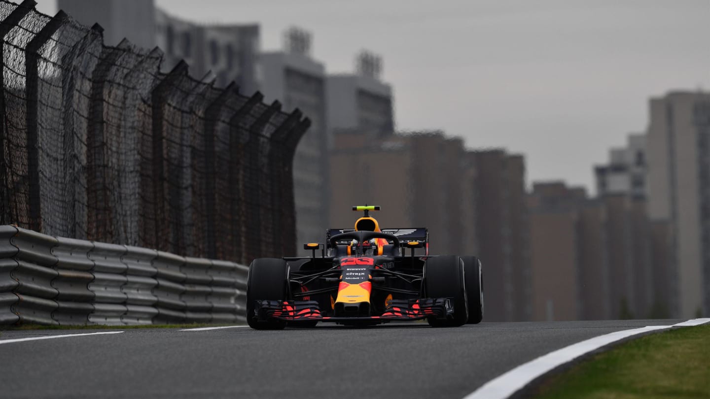 Max Verstappen (NED) Red Bull Racing RB14 at Formula One World Championship, Rd3, Chinese Grand Prix, Practice, Shanghai, China, Friday 13 April 2018. © Mark Sutton/Sutton Images