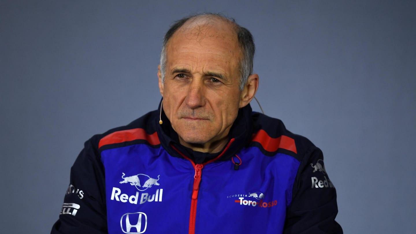 Franz Tost (AUT) Scuderia Toro Rosso Team Principal in the Press Conference at Formula One World Championship, Rd3, Chinese Grand Prix, Practice, Shanghai, China, Friday 13 April 2018. © Simon Galloway/Sutton Images