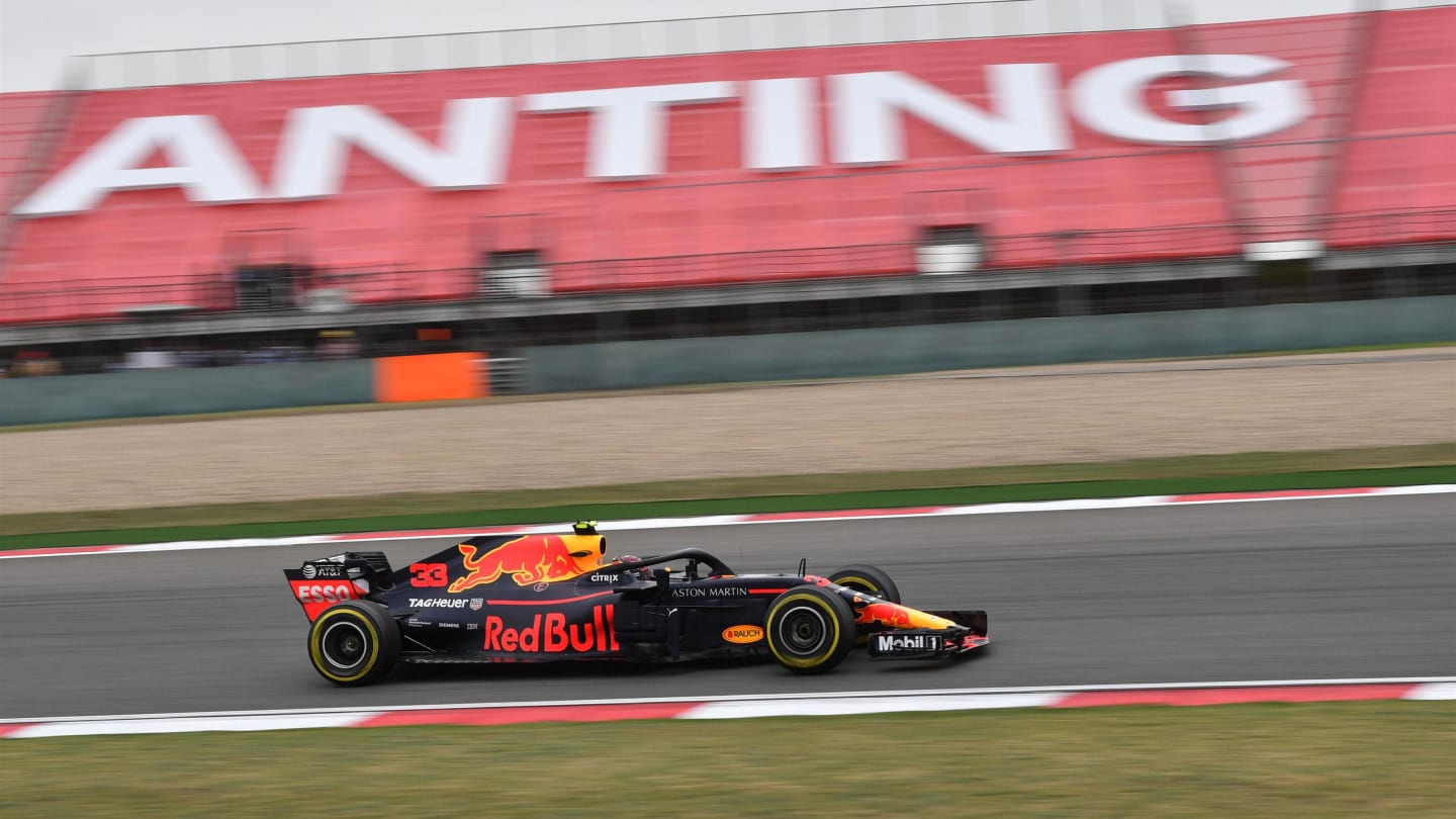 Max Verstappen (NED) Red Bull Racing RB14 at Formula One World Championship, Rd3, Chinese Grand Prix, Practice, Shanghai, China, Friday 13 April 2018. © Jerry Andre/Sutton Images