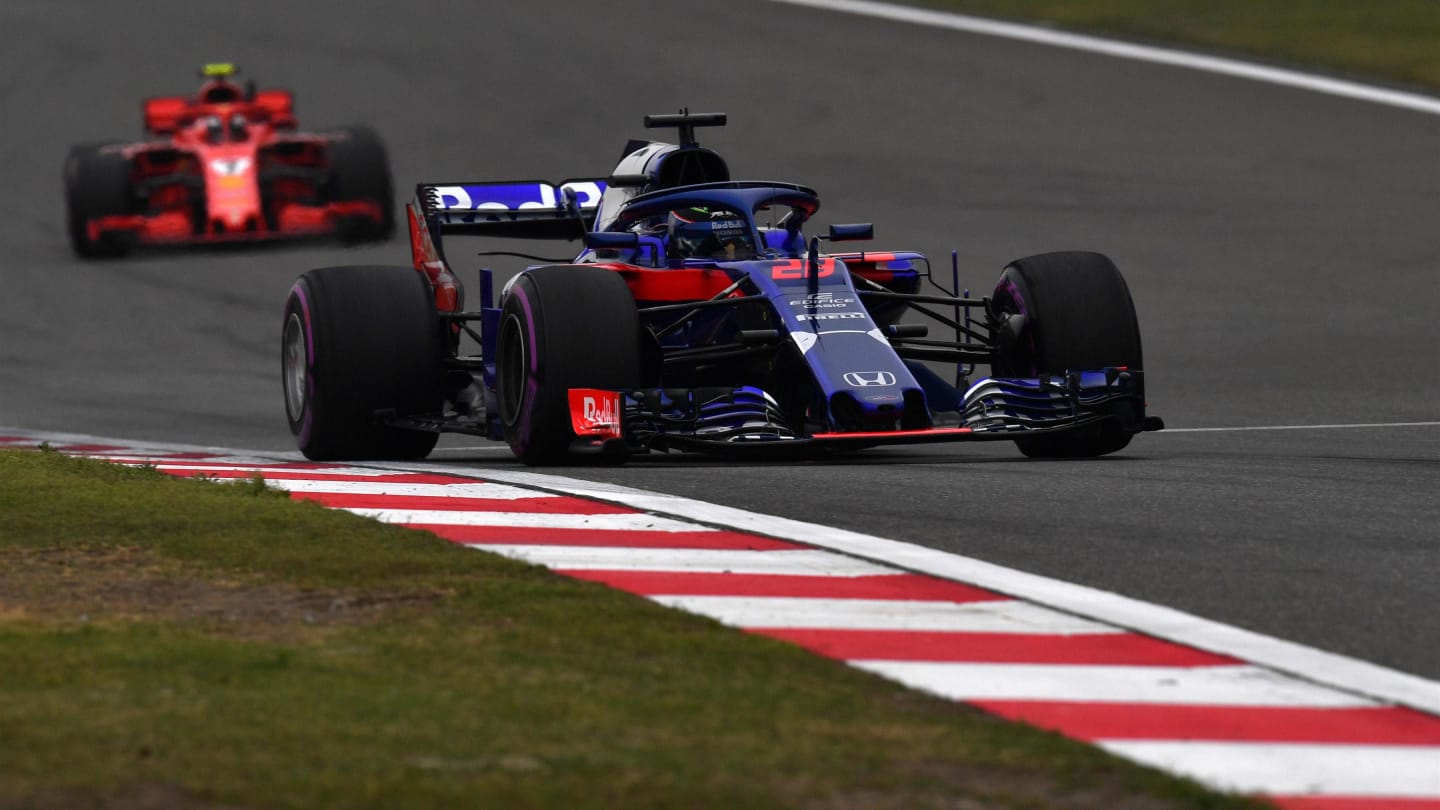 Brendon Hartley (NZL) Scuderia Toro Rosso STR13 at Formula One World Championship, Rd3, Chinese Grand Prix, Practice, Shanghai, China, Friday 13 April 2018. © Mark Sutton/Sutton Images