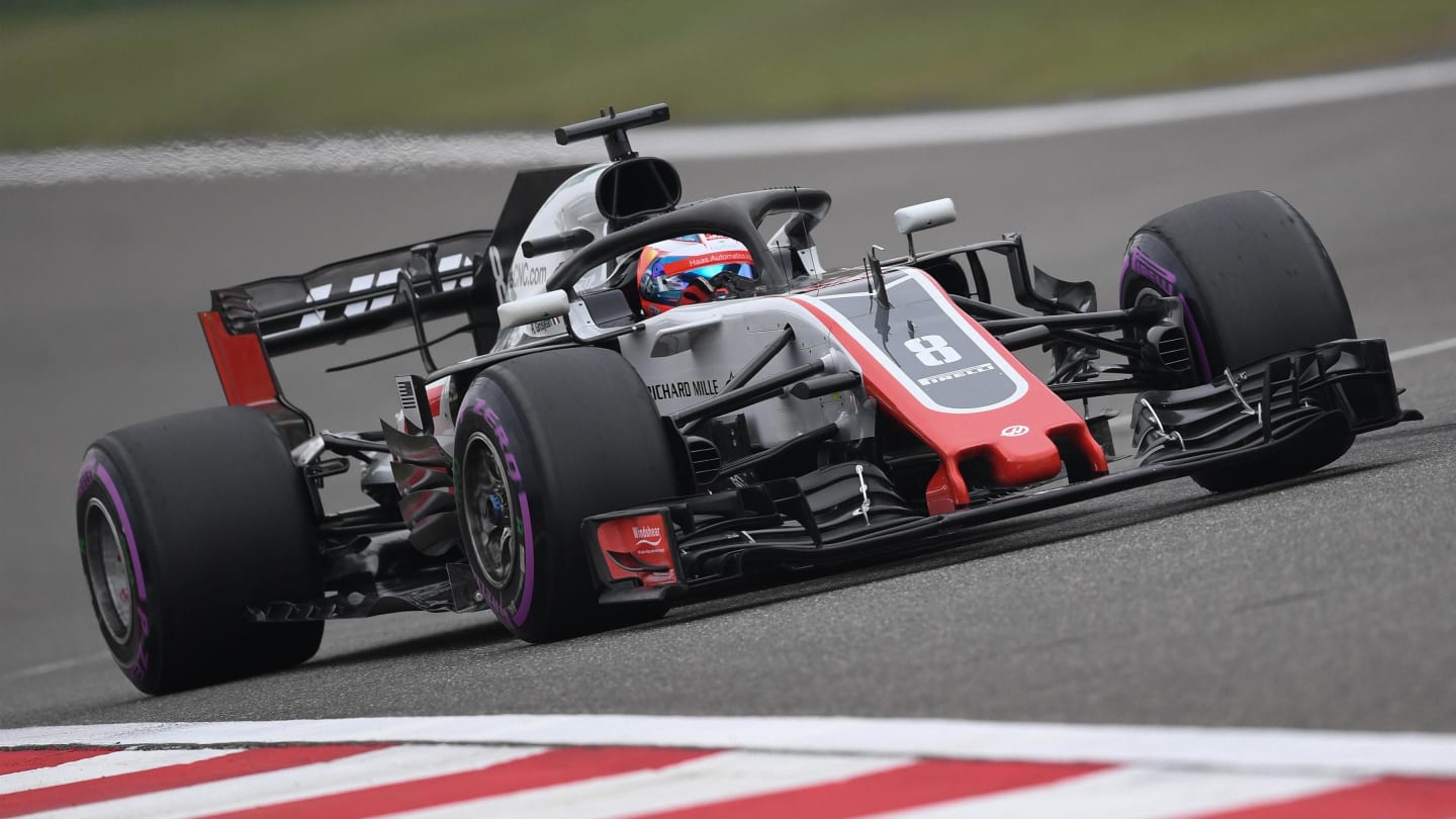 Romain Grosjean (FRA) Haas VF-18 at Formula One World Championship, Rd3, Chinese Grand Prix, Qualifying, Shanghai, China, Saturday 14 April 2018. © Mark Sutton/Sutton Images
