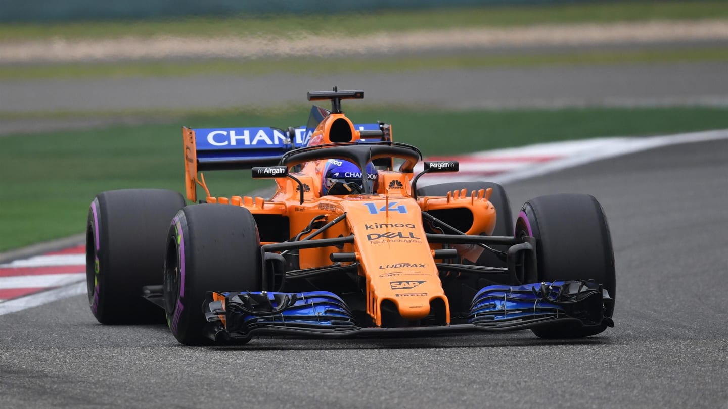 Fernando Alonso (ESP) McLaren MCL33 at Formula One World Championship, Rd3, Chinese Grand Prix, Qualifying, Shanghai, China, Saturday 14 April 2018. © Simon Galloway/Sutton Images