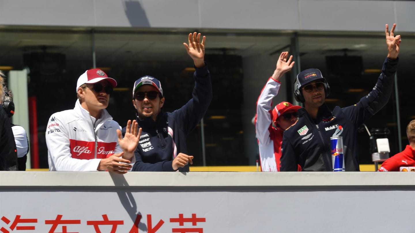 Drivers parade at Formula One World Championship, Rd3, Chinese Grand Prix, Race, Shanghai, China, Sunday 15 April 2018. © Mark Sutton/Sutton Images