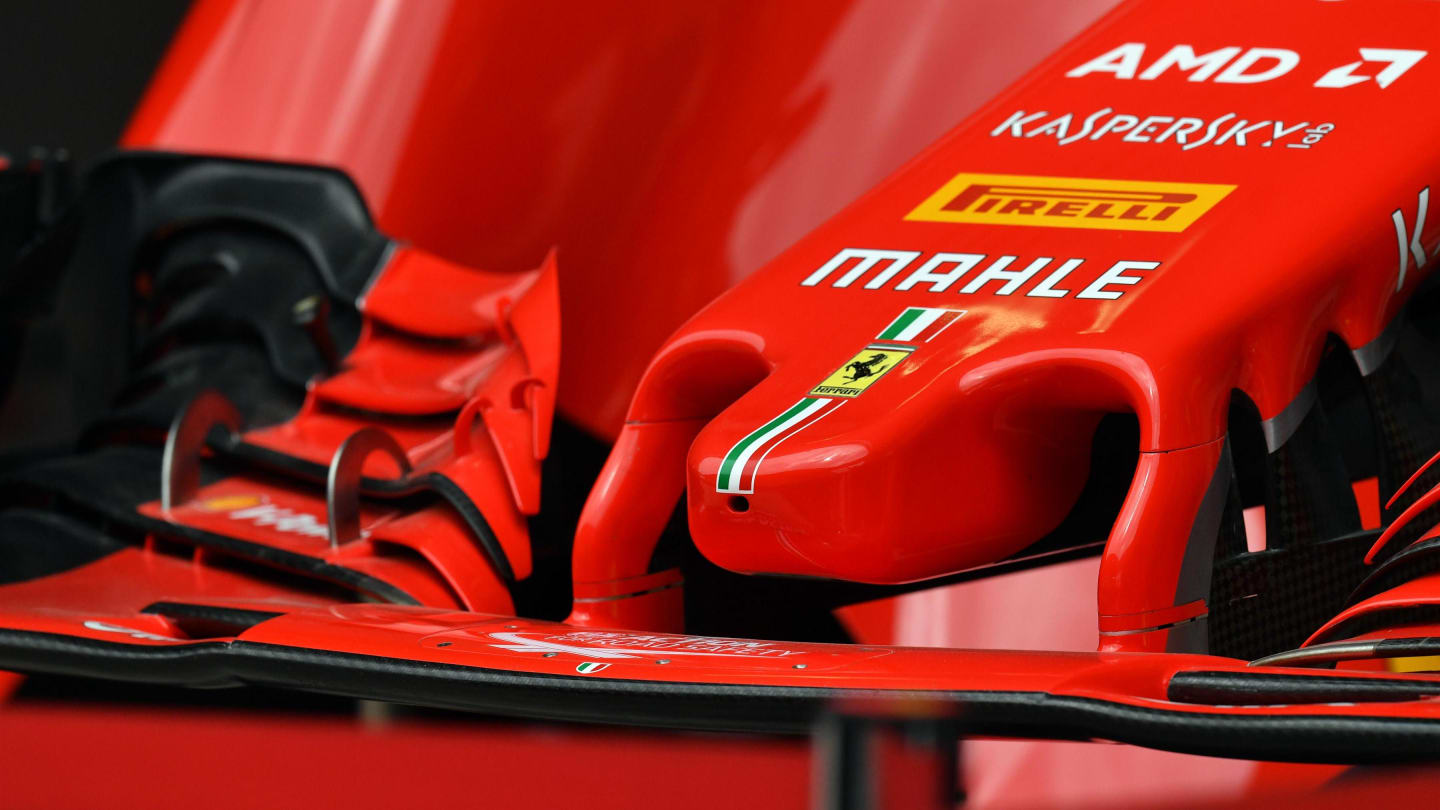 Ferrari SF-71H nose detail at Formula One World Championship, Rd3, Chinese Grand Prix, Preparations, Shanghai, China, Thursday 12 April 2018. © Mark Sutton/Sutton Images