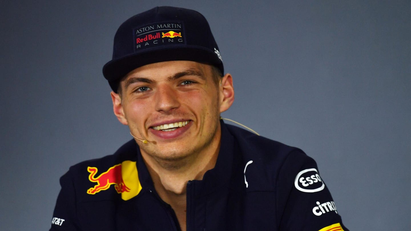 Max Verstappen (NED) Red Bull Racing in the Press Conference at Formula One World Championship, Rd3, Chinese Grand Prix, Preparations, Shanghai, China, Thursday 12 April 2018. © Jerry Andre/Sutton Images