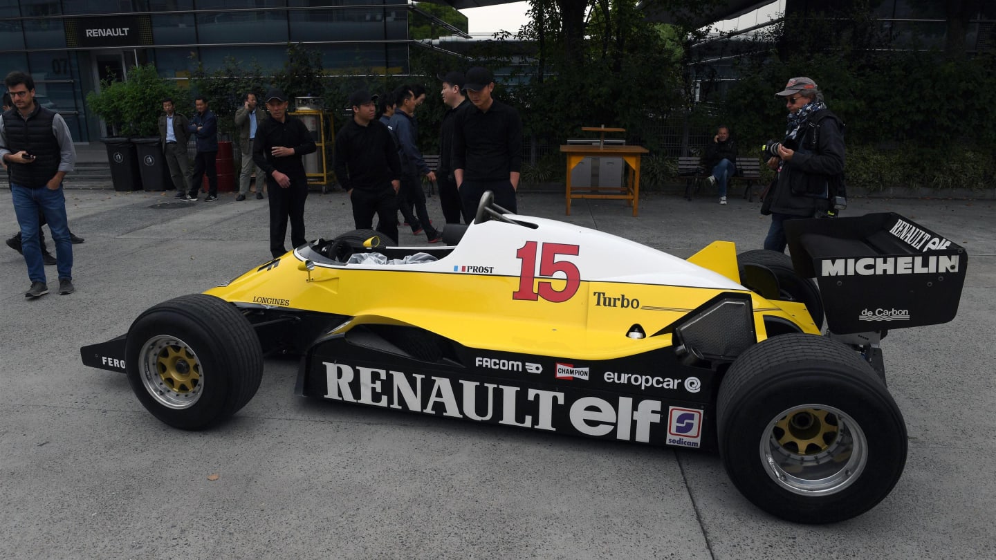 Renault RE40 at Formula One World Championship, Rd3, Chinese Grand Prix, Preparations, Shanghai, China, Thursday 12 April 2018. © Mark Sutton/Sutton Images