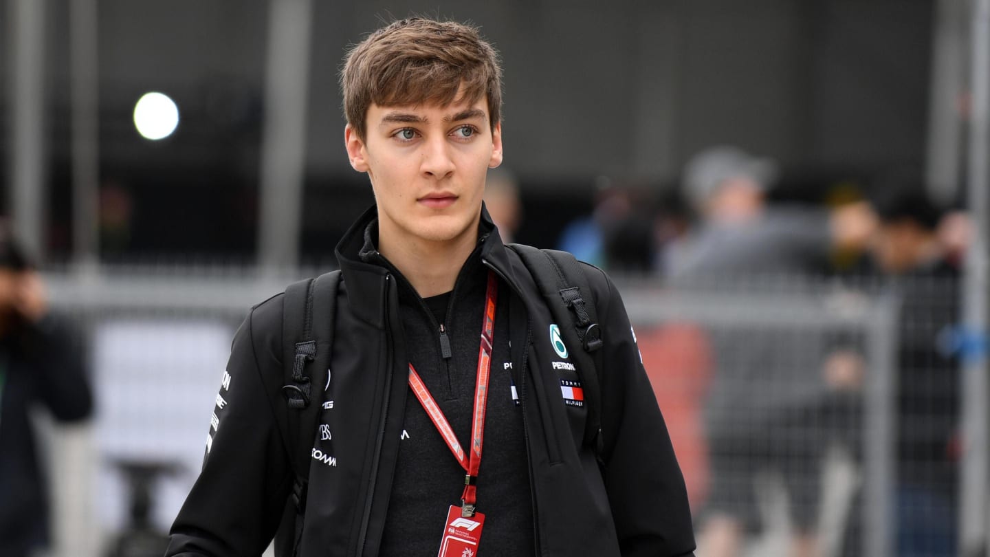 George Russell (GBR) Mercedes AMG F1 at Formula One World Championship, Rd3, Chinese Grand Prix, Preparations, Shanghai, China, Thursday 12 April 2018. © Simon Galloway/Sutton Images