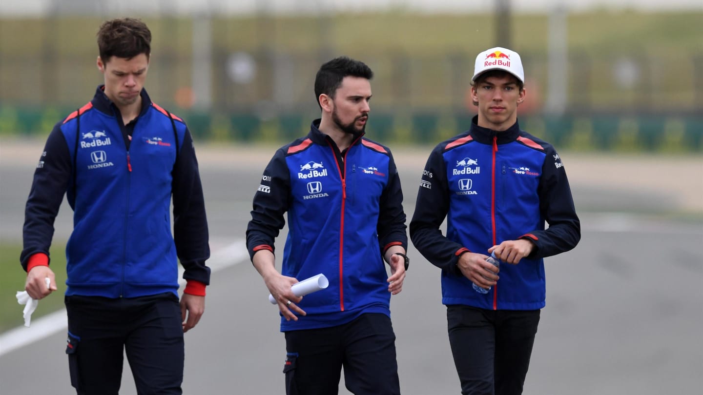 Pierre Gasly (FRA) Scuderia Toro Rosso walks the track at Formula One World Championship, Rd3, Chinese Grand Prix, Preparations, Shanghai, China, Thursday 12 April 2018. © Mark Sutton/Sutton Images
