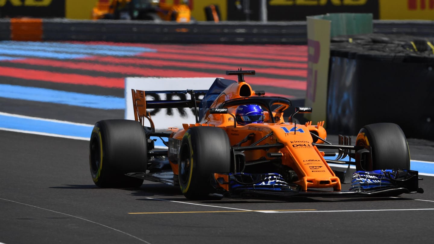 Fernando Alonso (ESP) McLaren MCL33 at Formula One World Championship, Rd8, French Grand Prix, Practice, Paul Ricard, France, Friday 22 June 2018. © Mark Sutton/Sutton Images