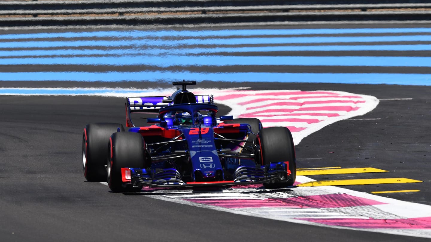 Brendon Hartley (NZL) Scuderia Toro Rosso STR13 at Formula One World Championship, Rd8, French Grand Prix, Practice, Paul Ricard, France, Friday 22 June 2018. © Mark Sutton/Sutton Images