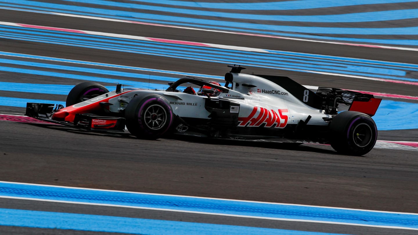 Romain Grosjean (FRA) Haas VF-18 at Formula One World Championship, Rd8, French Grand Prix, Race,