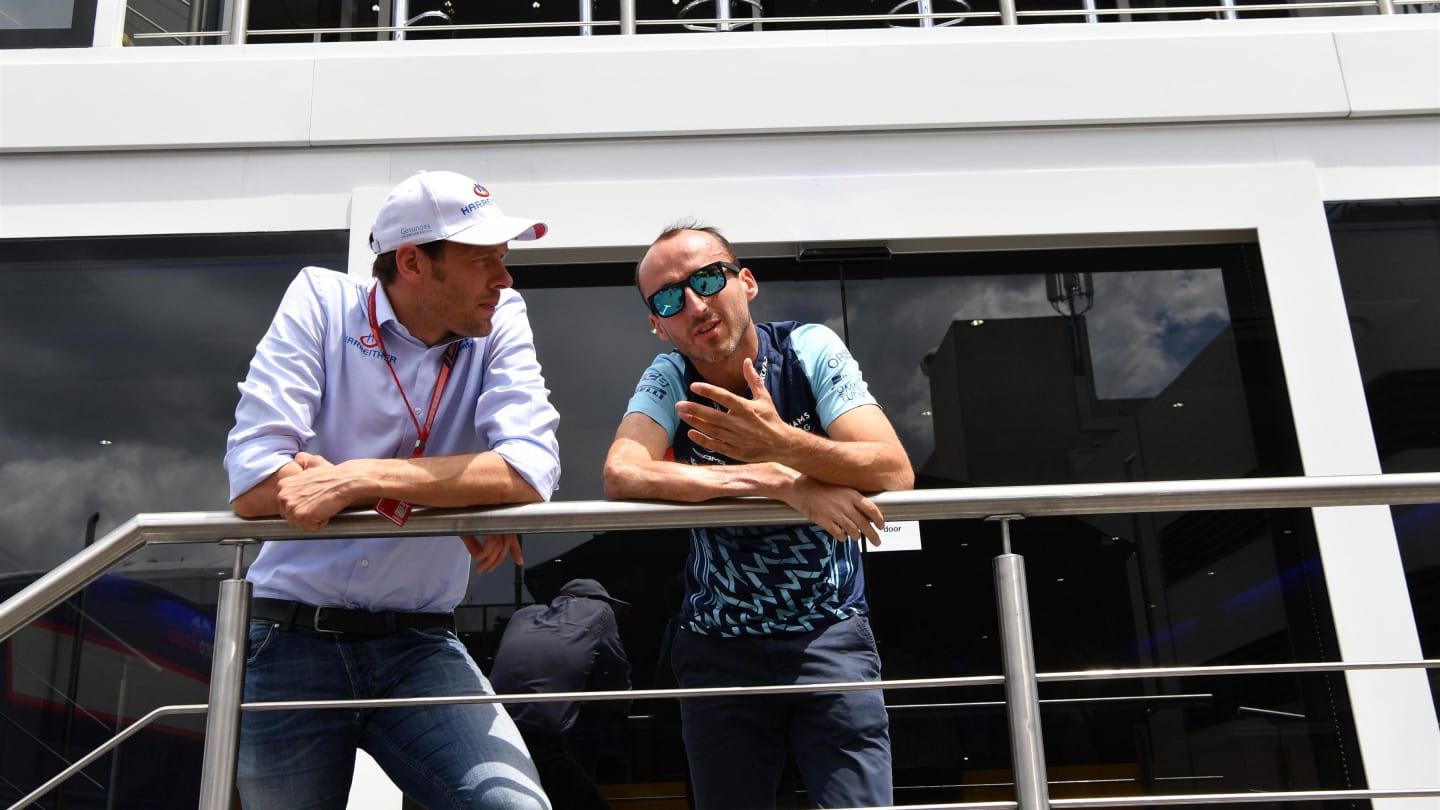 Robert Kubica (POL) Williams and Alex Wurz (AUT) Williams Driver Coach at Formula One World Championship, Rd8, French Grand Prix, Race, Paul Ricard, France, Sunday 24 June 2018. © Jerry Andre/Sutton Images