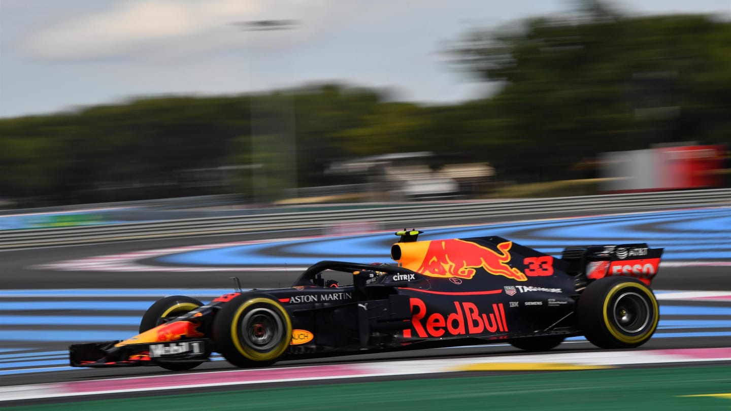 Max Verstappen (NED) Red Bull Racing RB14 at Formula One World Championship, Rd8, French Grand Prix, Race, Paul Ricard, France, Sunday 24 June 2018. © Mark Sutton/Sutton Images