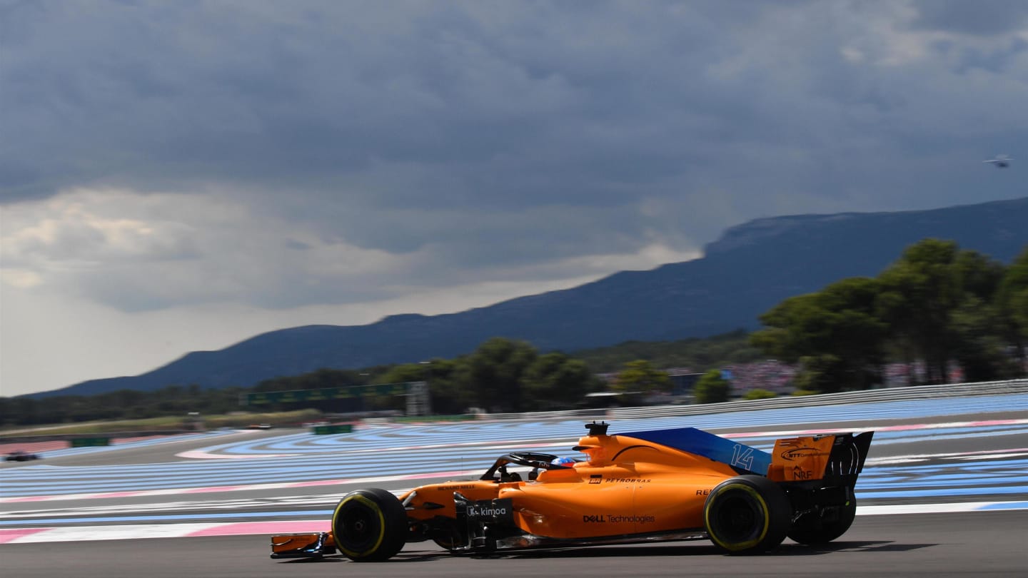 Fernando Alonso (ESP) McLaren MCL33 at Formula One World Championship, Rd8, French Grand Prix, Race, Paul Ricard, France, Sunday 24 June 2018. © Mark Sutton/Sutton Images