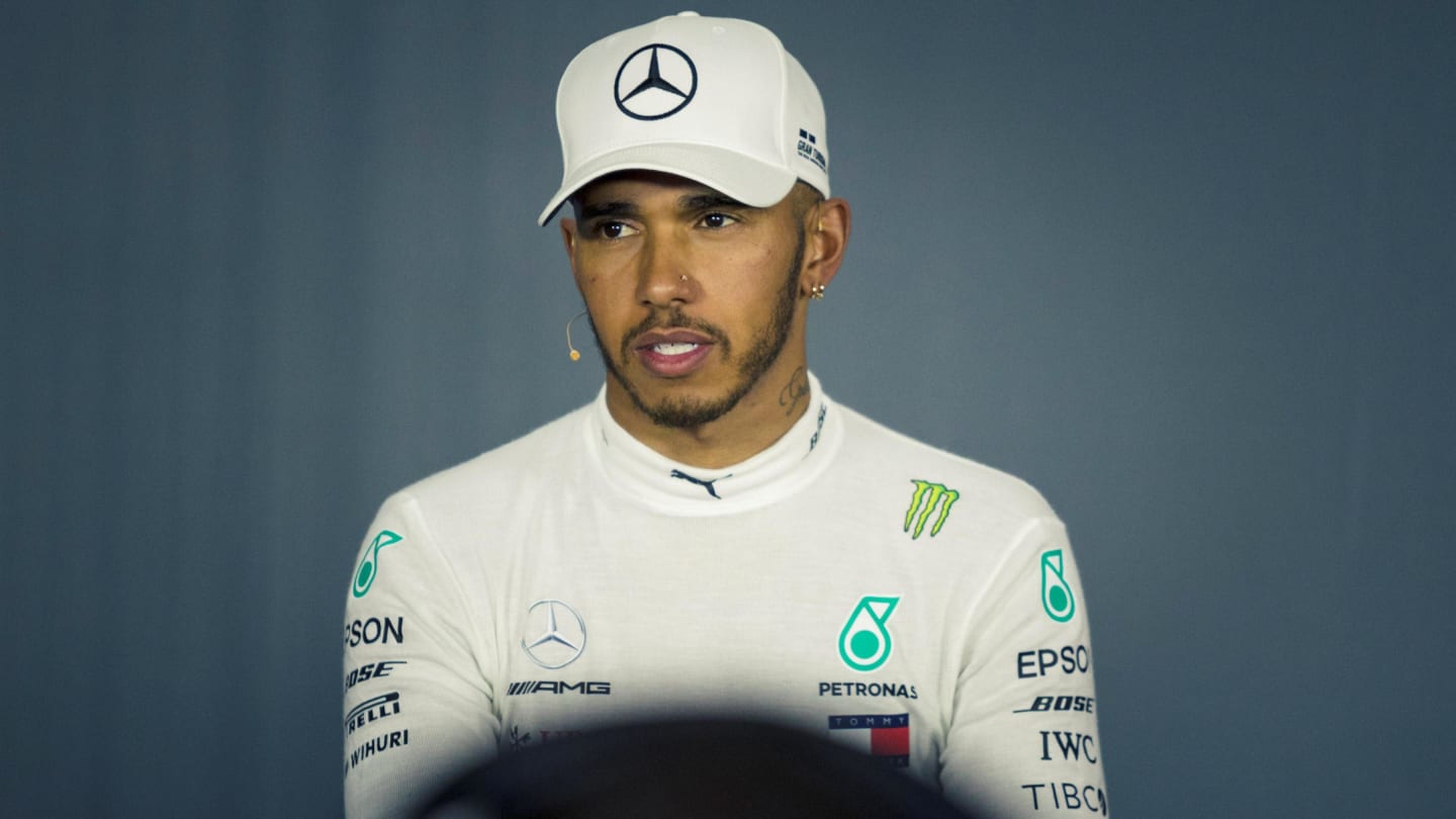 Lewis Hamilton (GBR) Mercedes-AMG F1 in the Press Conference at Formula One World Championship, Rd8, French Grand Prix, Race, Paul Ricard, France, Sunday 24 June 2018. © Manuel Goria/Sutton Images