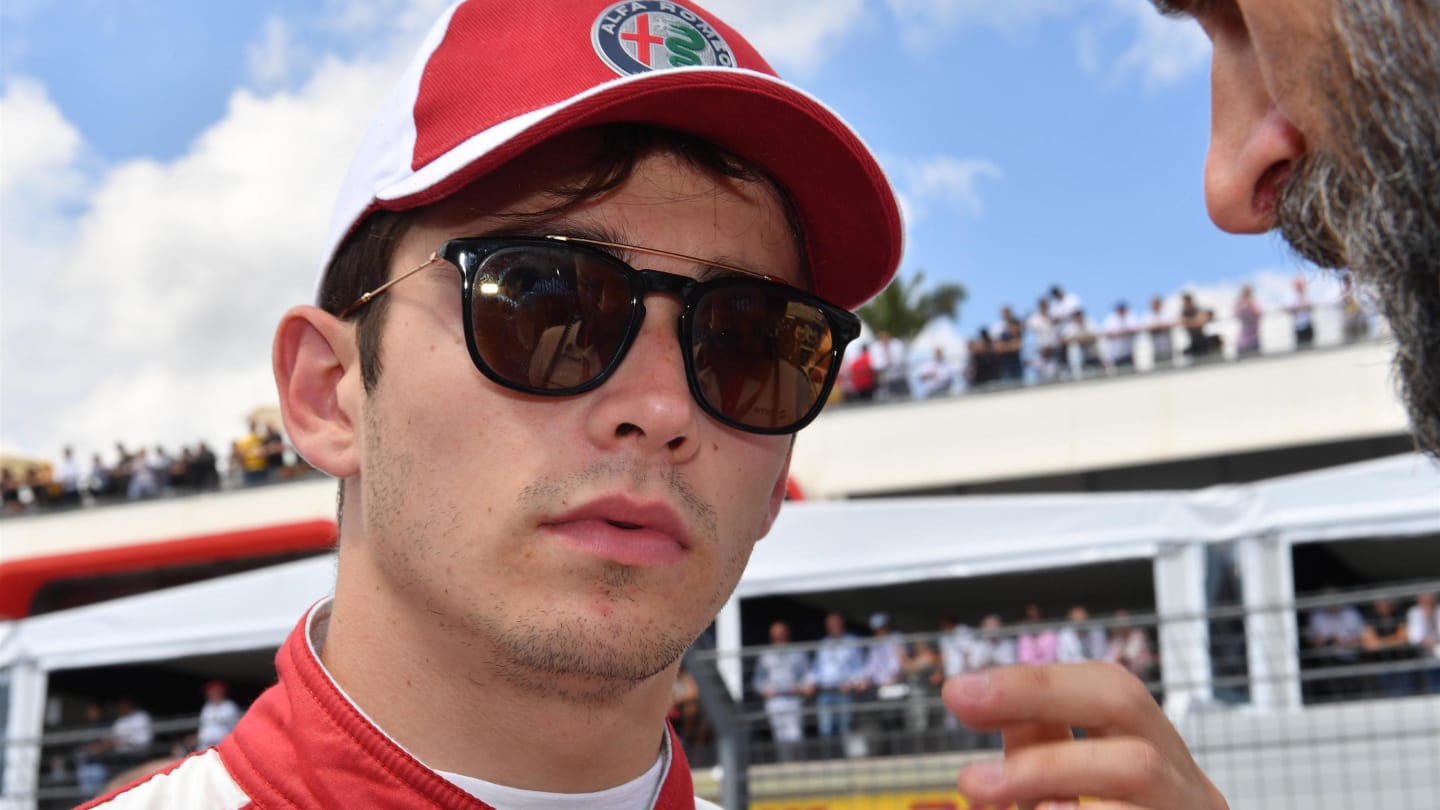 Charles Leclerc (MON) Alfa Romeo Sauber F1 Team on the grid at Formula One World Championship, Rd8,
