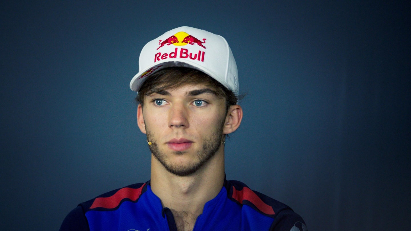 Pierre Gasly (FRA) Scuderia Toro Rosso in the Press Conference at Formula One World Championship, Rd8, French Grand Prix, Preparations, Paul Ricard, France, Thursday 21 June 2018. © Manuel Goria/Sutton Images