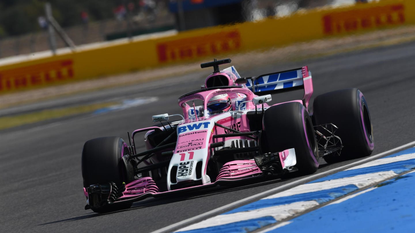 Sergio Perez (MEX) Force India VJM11 at Formula One World Championship, Rd11, German Grand Prix, Practice, Hockenheim, Germany, Friday 20 July 2018. © Jerry Andre/Sutton Images