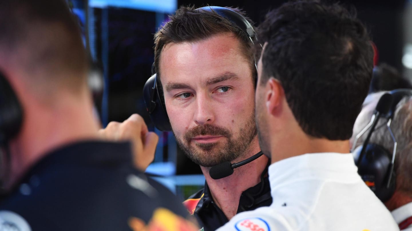 Simon Rennie (GBR) Red Bull Racing Race Engineer at Formula One World Championship, Rd11, German