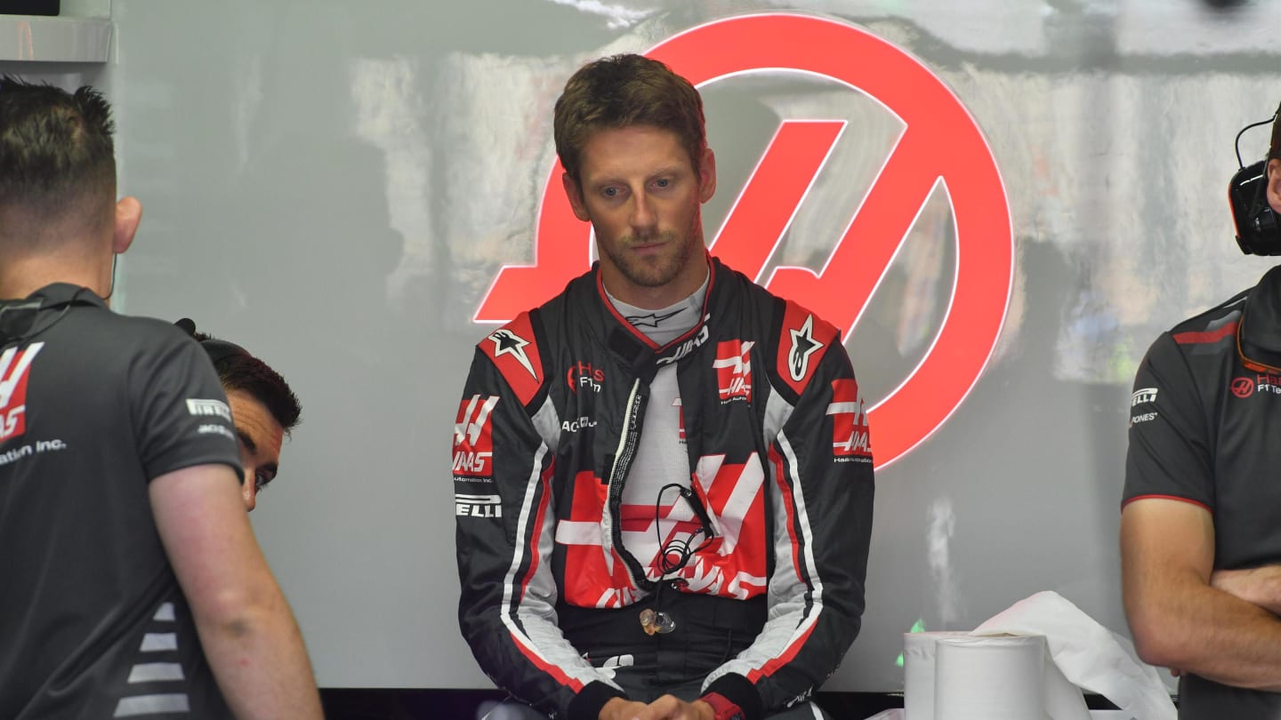 Romain Grosjean (FRA) Haas F1 at Formula One World Championship, Rd11, German Grand Prix, Practice,