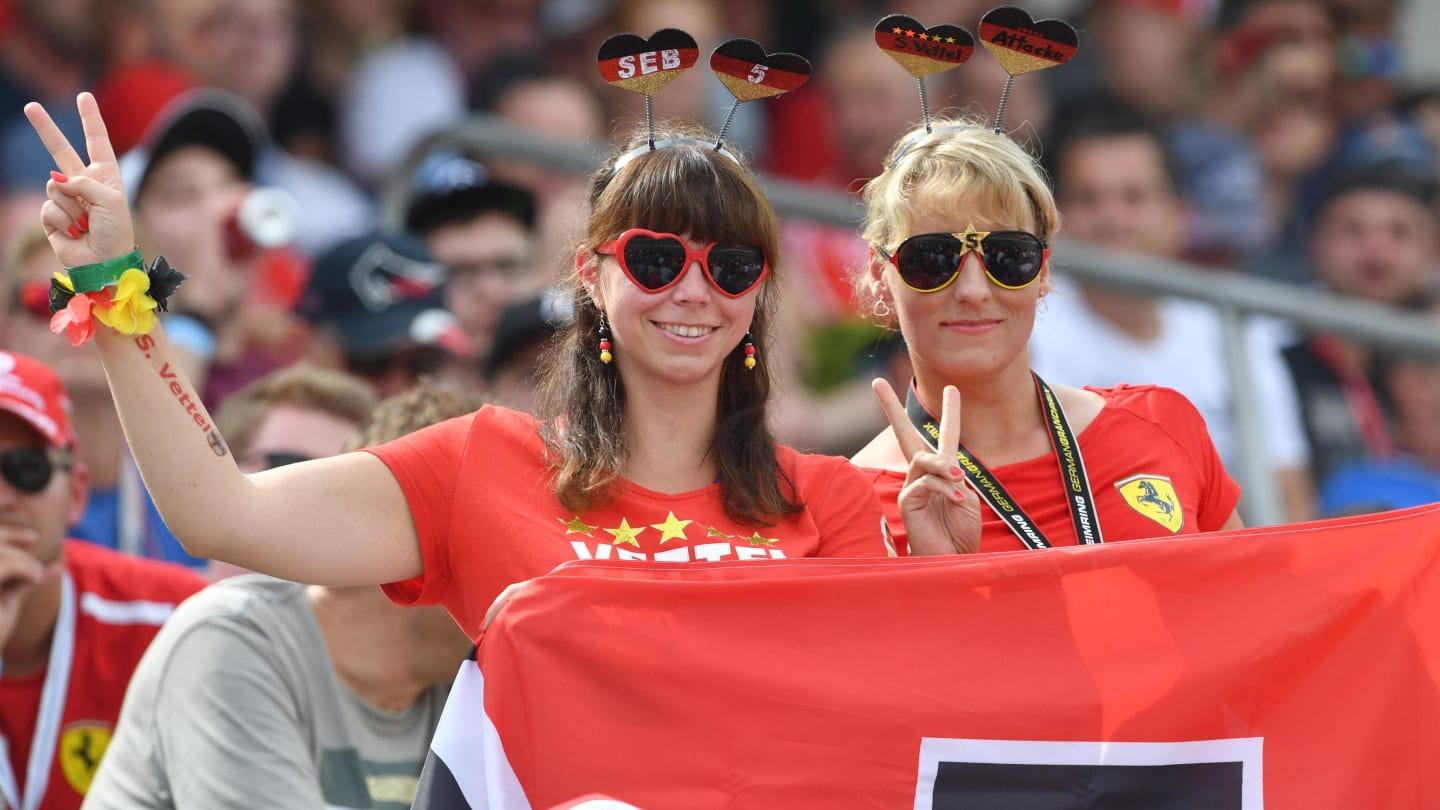 Fans in grandstand at Formula One World Championship, Rd11, German Grand Prix, Qualifying, Hockenheim, Germany, Saturday 21 July 2018. © Jerry Andre/Sutton Images
