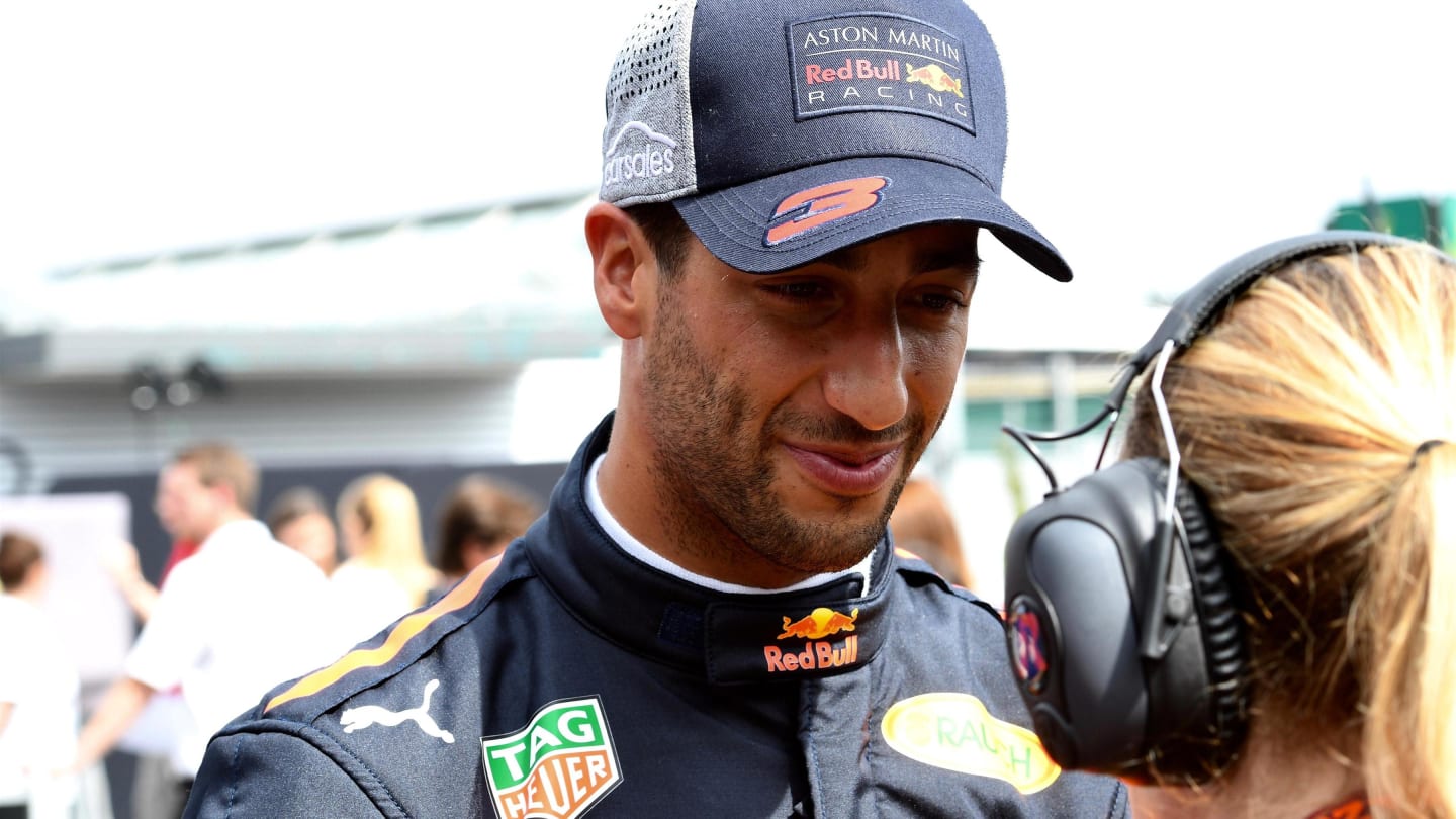 Daniel Ricciardo (AUS) Red Bull Racing talks with media at Formula One World Championship, Rd11,