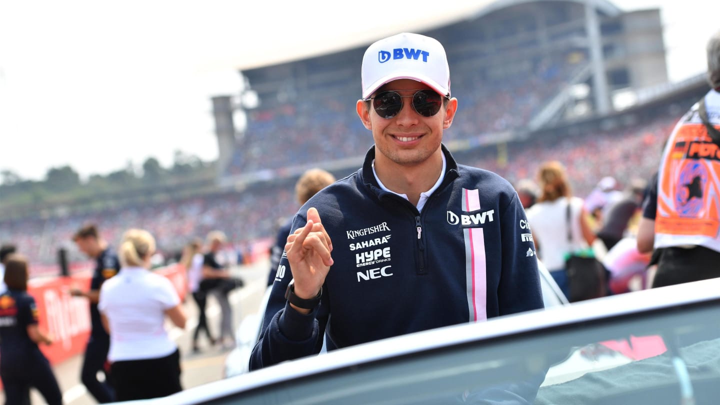 Esteban Ocon (FRA) Force India F1 on the drivers parade Formula One World Championship, Rd11,