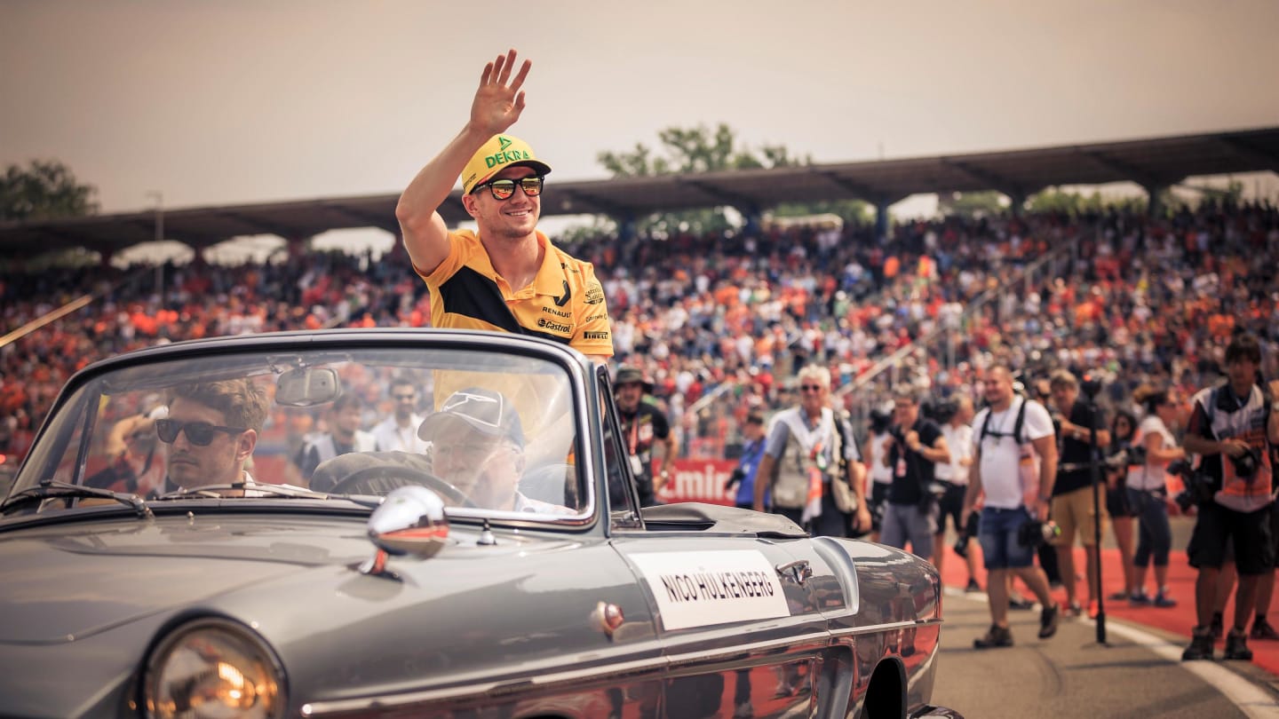 Nico Hulkenberg (GER) Renault Sport F1 Team on the drivers parade at Formula One World Championship, Rd11, German Grand Prix, Race, Hockenheim, Germany, Sunday 22 July 2018. © Manuel Goria/Sutton Images