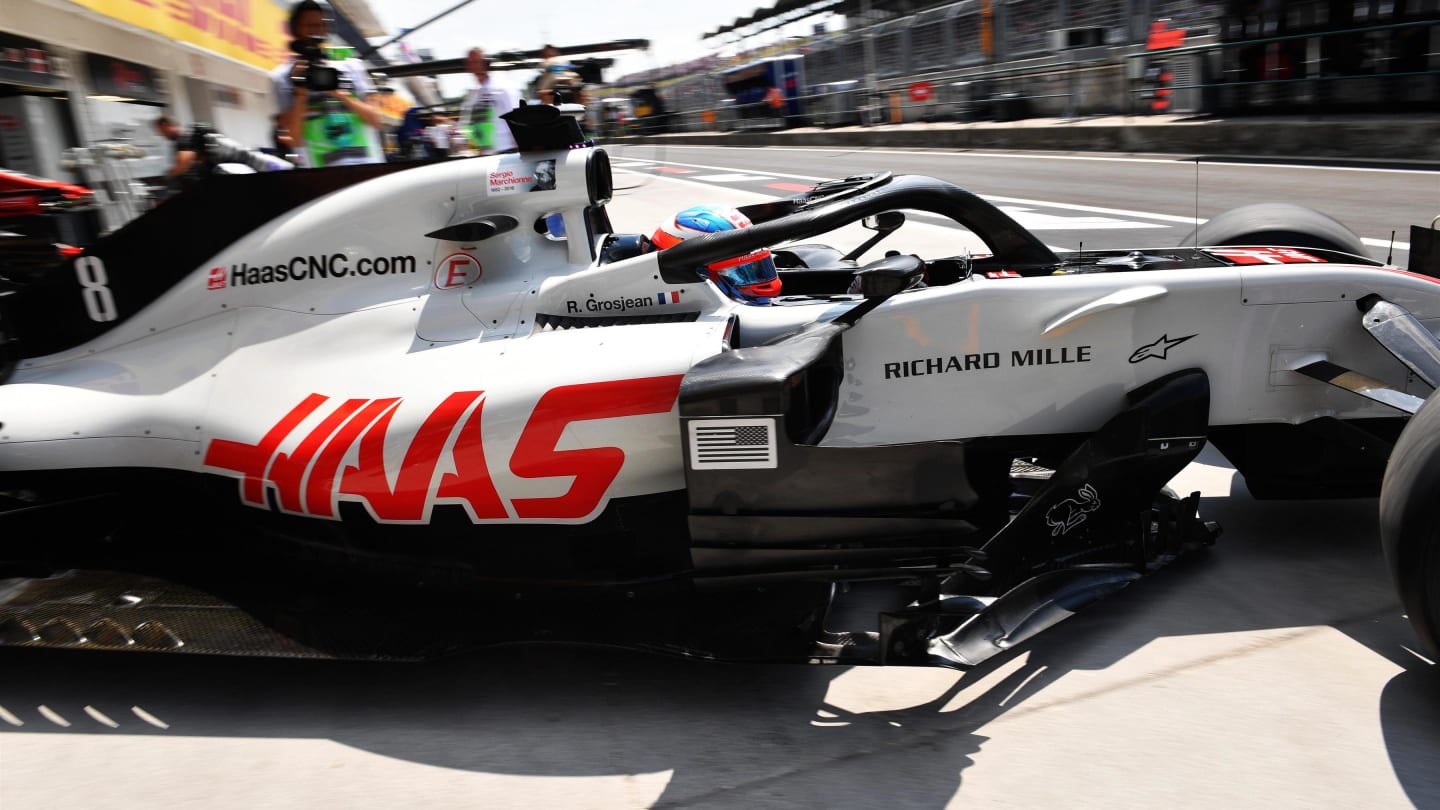 Romain Grosjean (FRA) Haas VF-18 at Formula One World Championship, Rd12, Hungarian Grand Prix,
