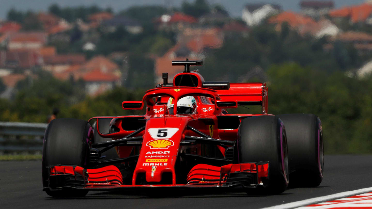 Sebastian Vettel (GER) Ferrari SF-71H at Formula One World Championship, Rd12, Hungarian Grand Prix, Practice, Hungaroring, Hungary, Friday 27 July 2018. © Manuel Goria/Sutton Images