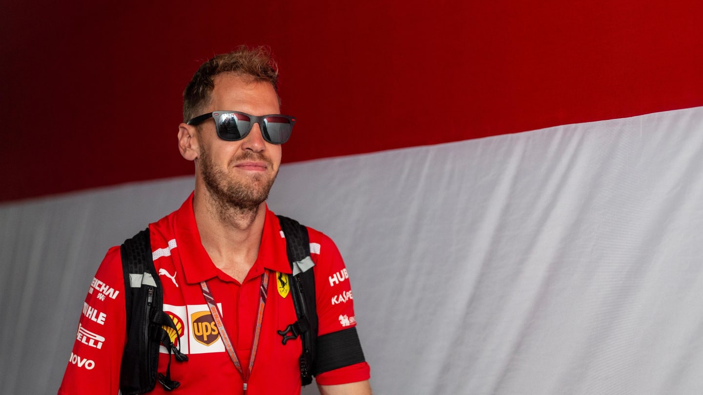 Sebastian Vettel (GER) Ferrari at Formula One World Championship, Rd12, Hungarian Grand Prix,