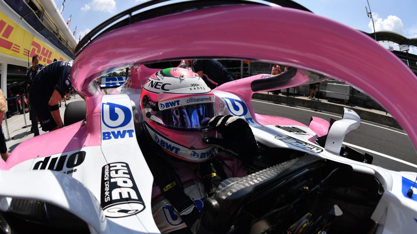 Sergio Perez (MEX) Force India VJM11 at Formula One World Championship, Rd12, Hungarian Grand Prix, Qualifying, Hungaroring, Hungary, Saturday 28 July 2018. © Jerry Andre/Sutton Images