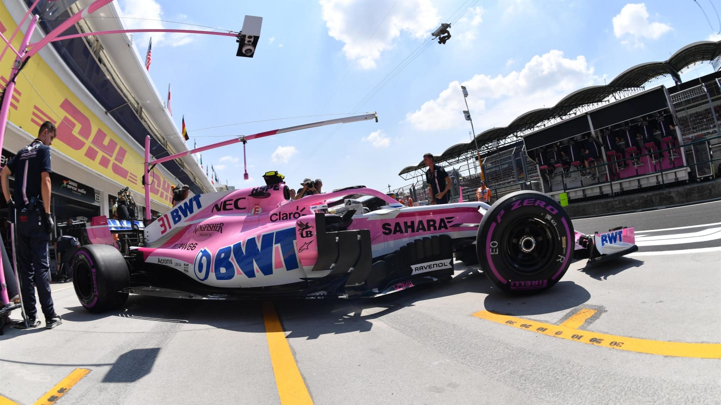 Esteban Ocon (FRA) Force India VJM11 at Formula One World Championship, Rd12, Hungarian Grand Prix, Qualifying, Hungaroring, Hungary, Saturday 28 July 2018. © Jerry Andre/Sutton Images