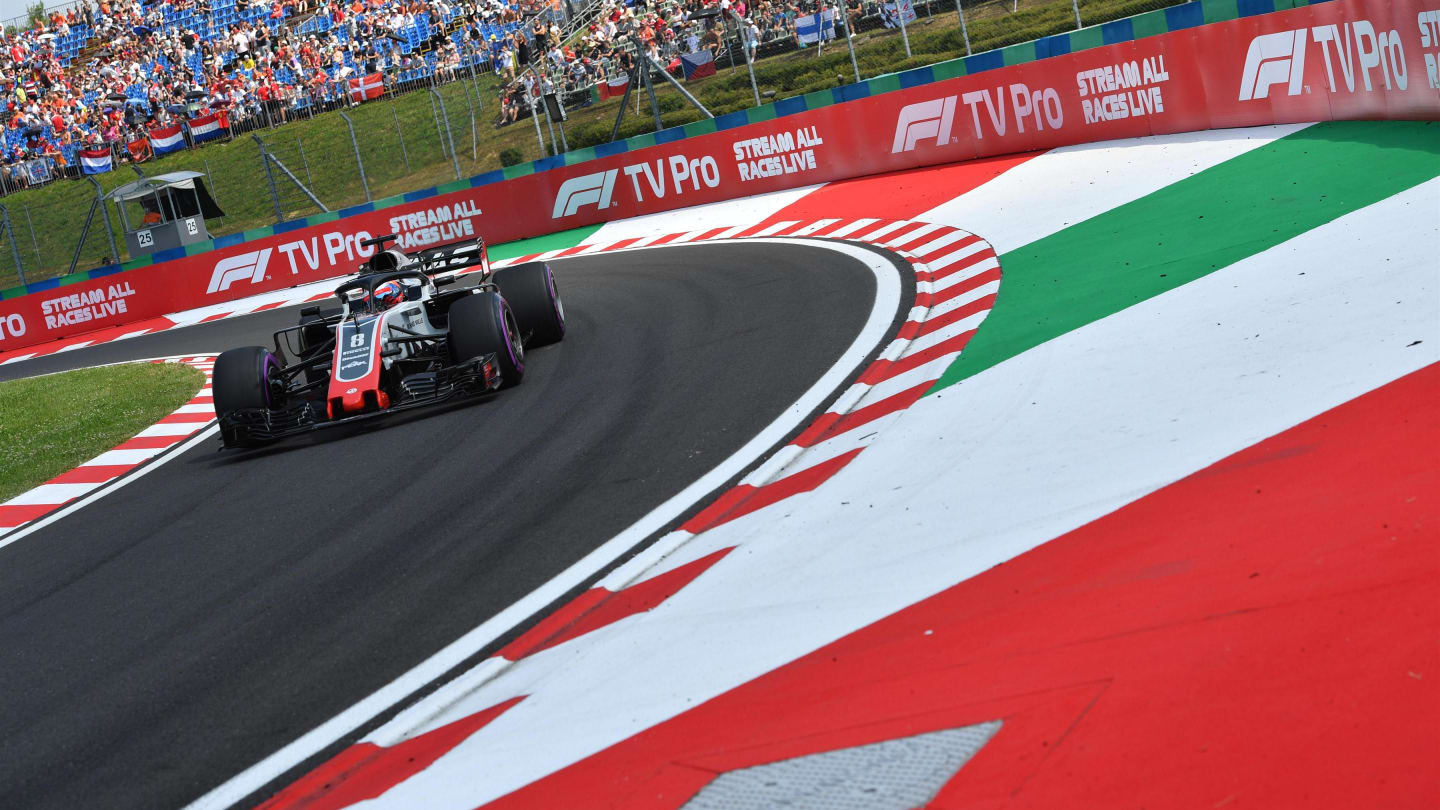 Romain Grosjean (FRA) Haas VF-18 at Formula One World Championship, Rd12, Hungarian Grand Prix,