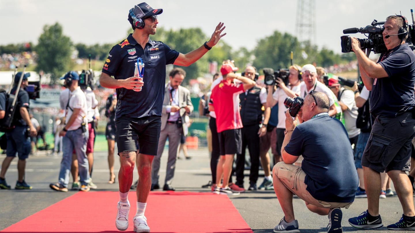 Daniel Ricciardo (AUS) Red Bull Racing on the drivers parade at Formula One World Championship,