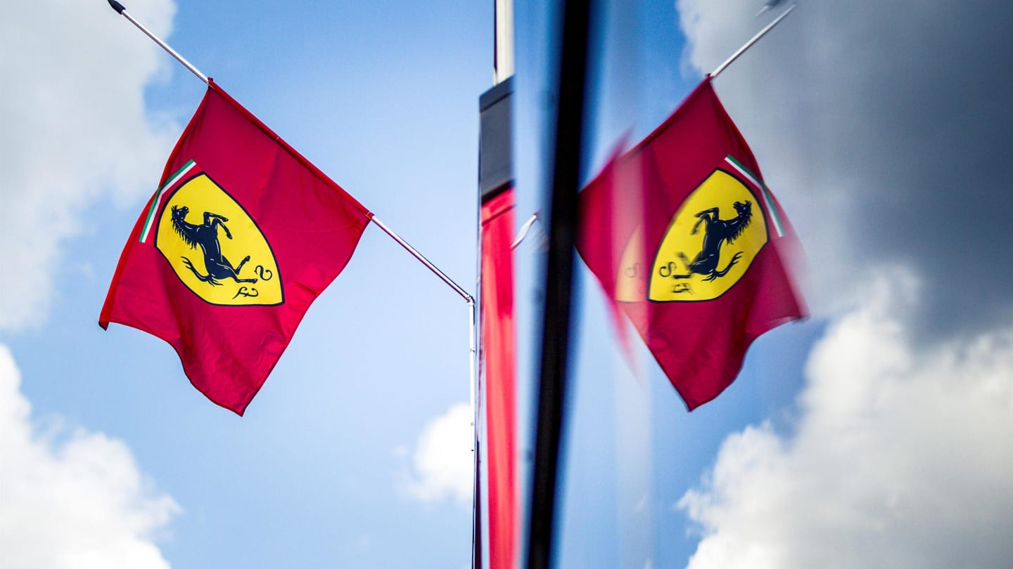 Ferrari flag at Formula One World Championship, Rd12, Hungarian Grand Prix, Preparations, Hungaroring, Hungary, Thursday 26 July 2018. © Manuel Goria/Sutton Images