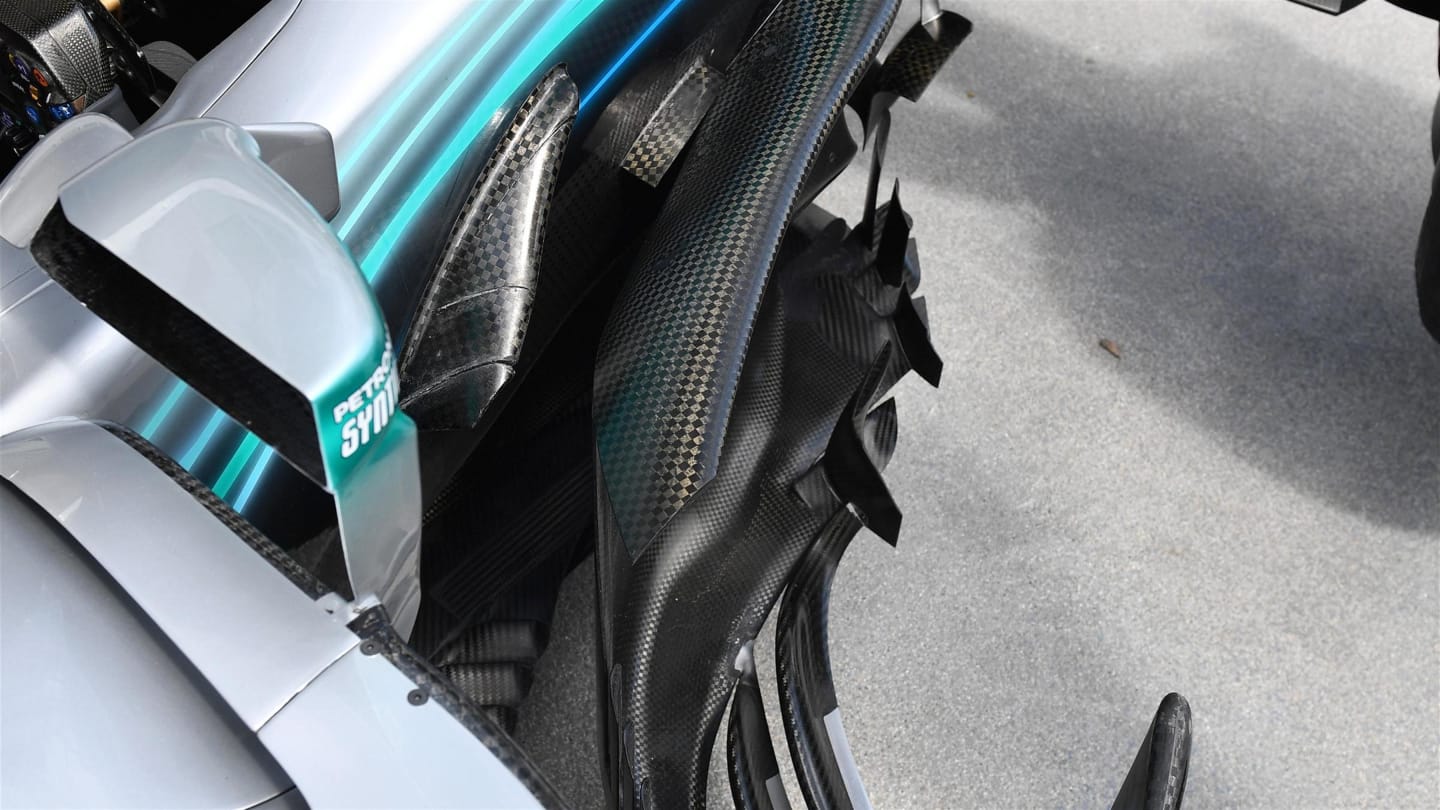 Mercedes-AMG F1 W09 EQ Power+ nose detail at Formula One World Championship, Rd12, Hungarian Grand Prix, Preparations, Hungaroring, Hungary, Thursday 26 July 2018. © Mark Sutton/Sutton Images