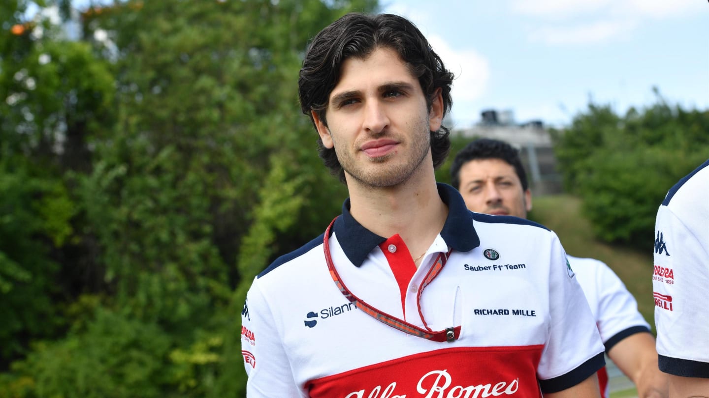 Antonio Giovinazzi (ITA) Alfa Romeo Sauber F1 Team walks the track at Formula One World