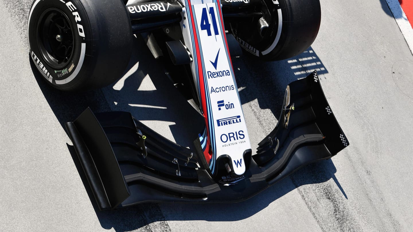 Williams FW41 front wing at Formula One Testing, Day One, Hungaroring, Hungary, Tuesday 31 July 2018. © Mark Sutton/Sutton Images