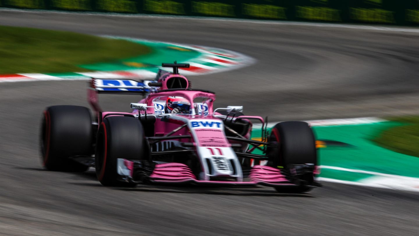 Sergio Perez, Racing Point Force India VJM11 at Formula One World Championship, Rd14, Italian Grand Prix, Qualifying, Monza, Italy, Saturday 1 September 2018. © Manuel Goria/Sutton Images